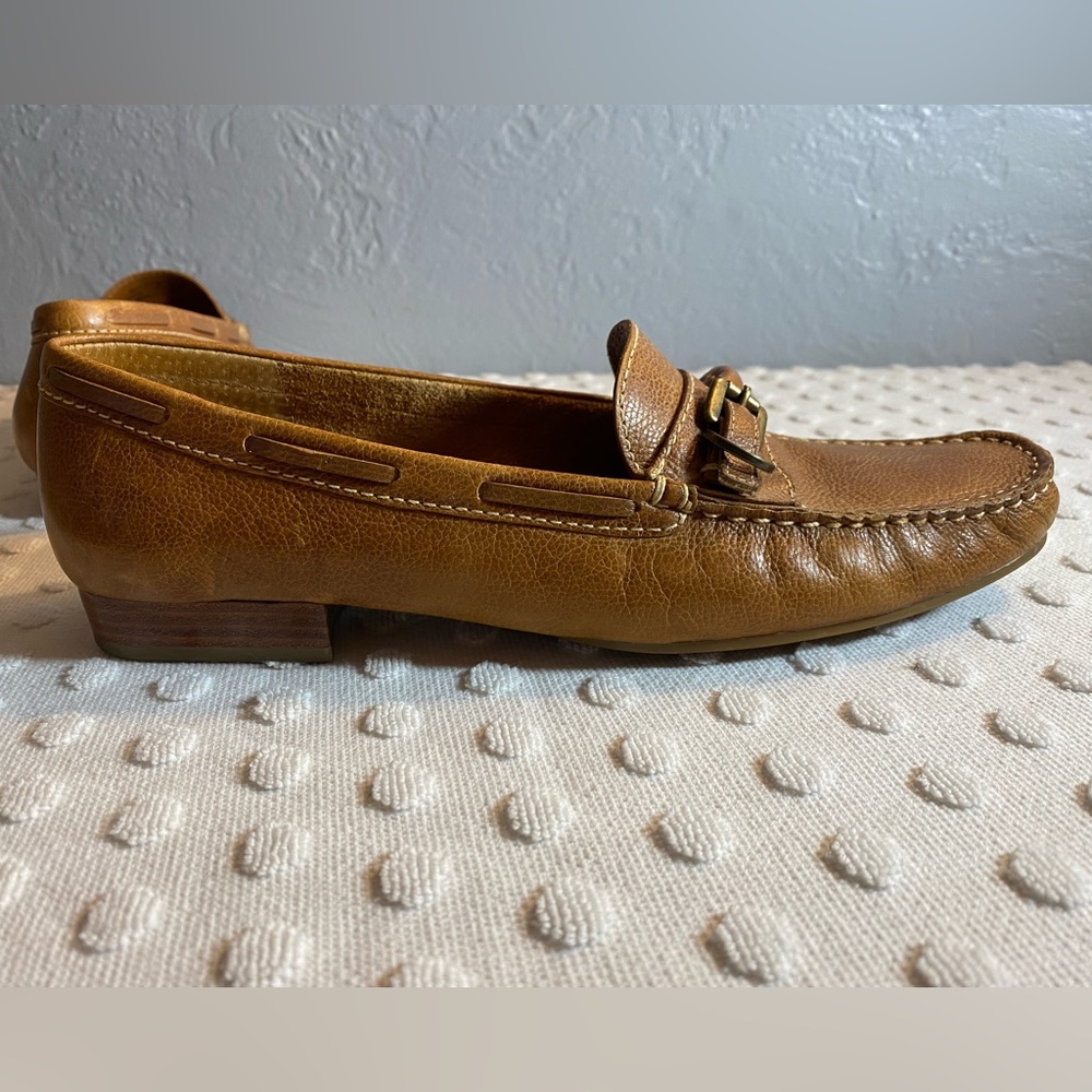 UNISA-Nick 2 Tan Leather Buckle Loafer